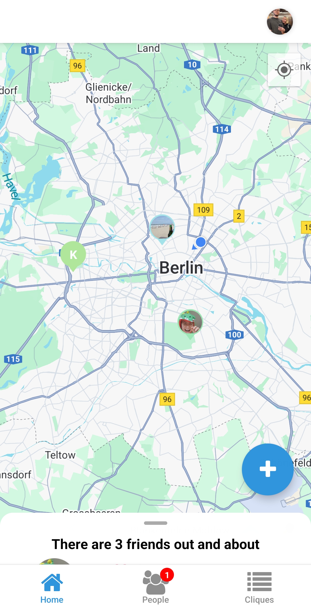 See which friends are out