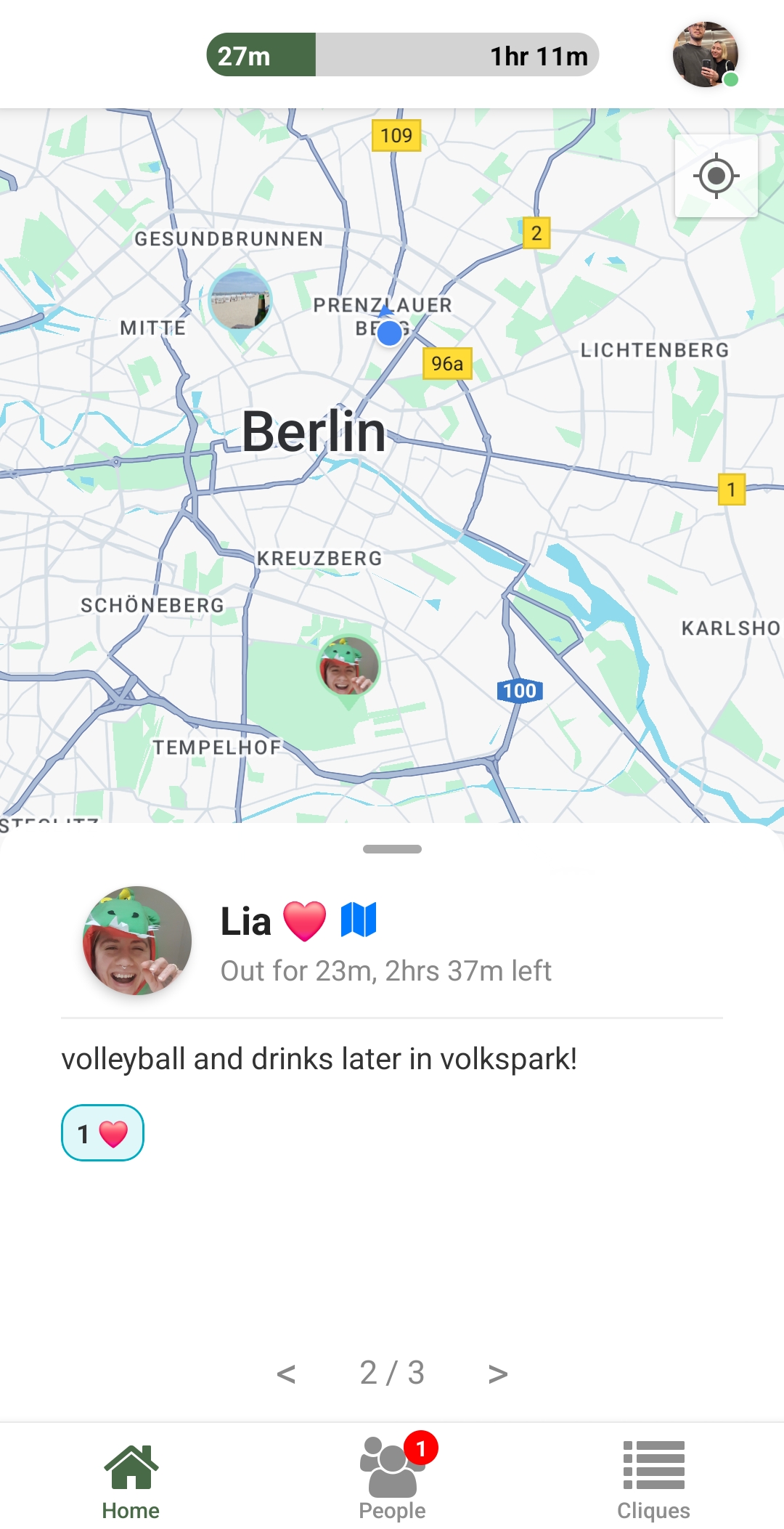 Interact with friends