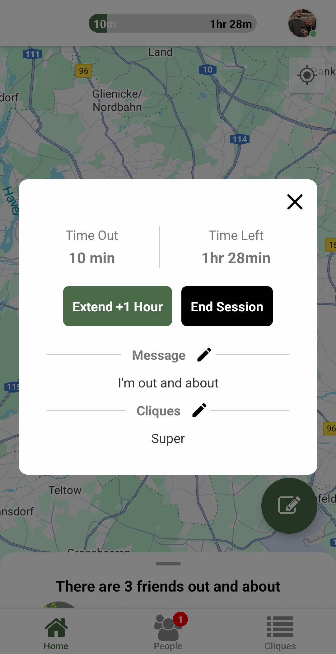Share activities and get notified